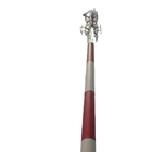 برج هوائي أنبوبي مجلفن من الصلب أحادي الأنبوب قطب اتصالات