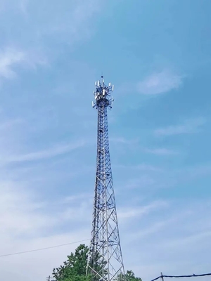 أربعة أبراج Q345B للاتصالات الخلوية المجلفنة برج الاتصالات الصلب